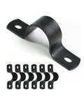 AGUTEA Black U-Clamps Metal Pipe Clamps 2-Hole U-Brackets Suitable for DIY Pipe Fixing 1 INCH 3/4 INCH (Pack of 6)