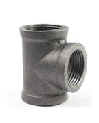 AGUTEA black wrought iron tee fitting Gland holder T-connector Floor fitting Straight rod tee connector 1/2inch 3/4 inch 1inch