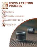 AGUTEA Heavy Duty Cast Iron Pipe Flange - Industrial Black Floor Flange for Shelving, Table Legs, Pipe Systems