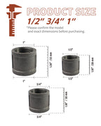 AGUTEA Heavy Duty Cast Iron Pipe Flange - Industrial Black Floor Flange for Shelving, Table Legs, Pipe Systems